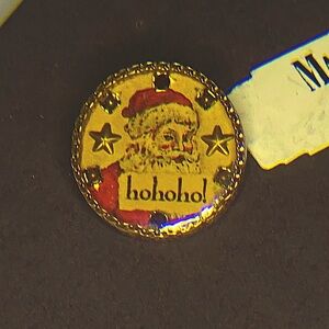 VTG John Wind Festive Santa Claus Brooch Pin Maximal Art